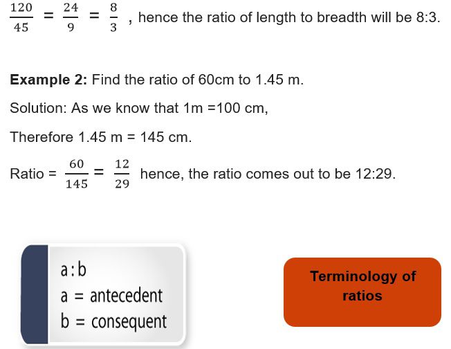 Maths class 6 Ratio and Proportion 