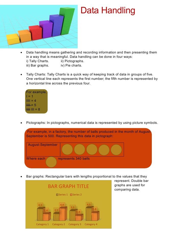 assignment on data handling for class 8