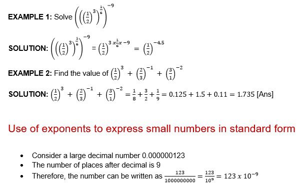 Maths class 8 Exponents and powers 